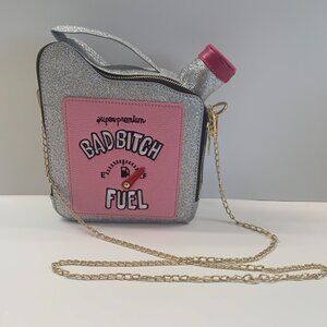 Bad B Sparkly Crossbody Handbag Silver/Pink - Unique Gift Idea - NWT